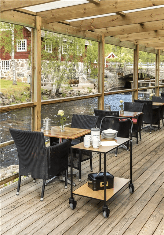 Kontorsvagn med 2 hyllplan i bok - Antracitgrå ram - Bild 2