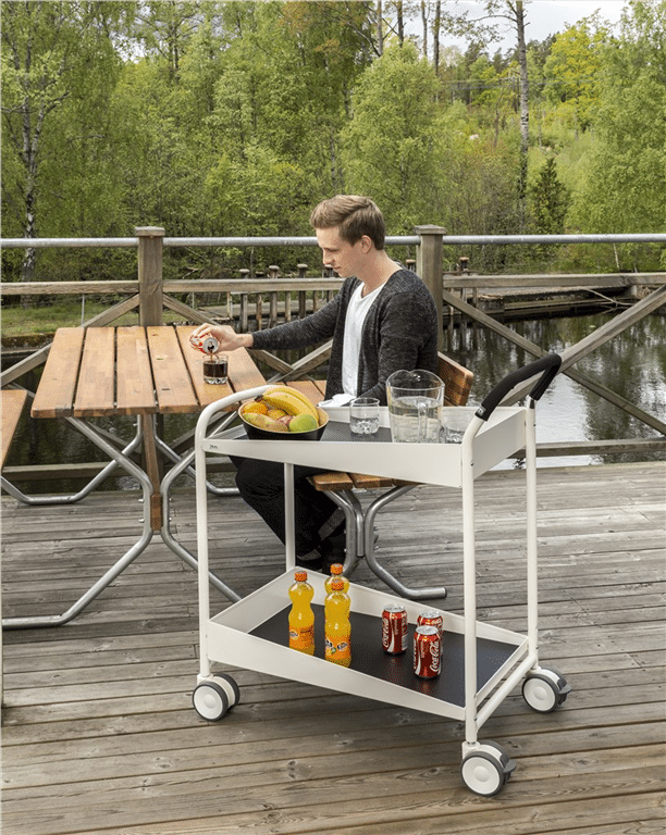 Elegant Vit serveringsvagn