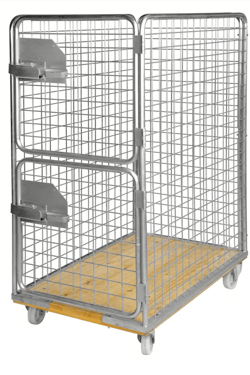 Paketvagn med träbotten 1200x750x1700 mm