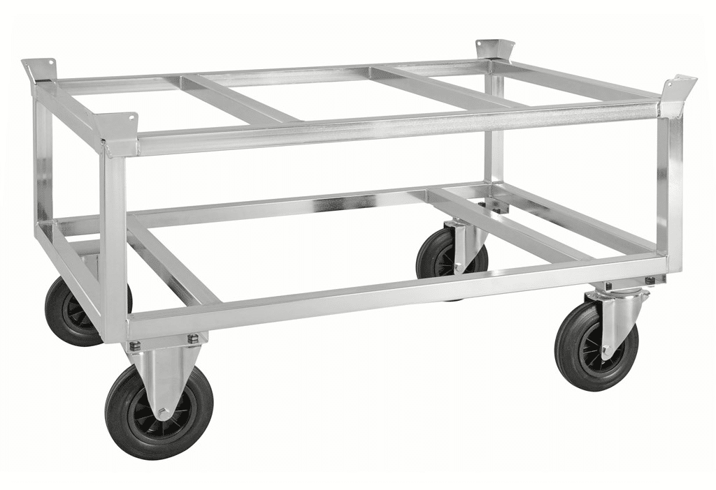 Pallvagn med pallstyrning 1200x800x650 mm - Broms