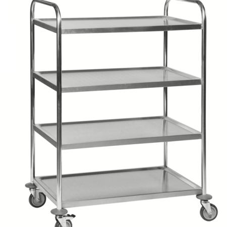 Image Rostfri vagn med 4 hyllplan