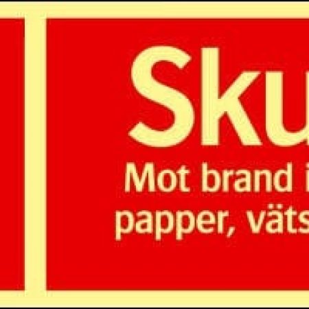 Brandskylt - Skumsläckare | Efterlysande 250x100 mm