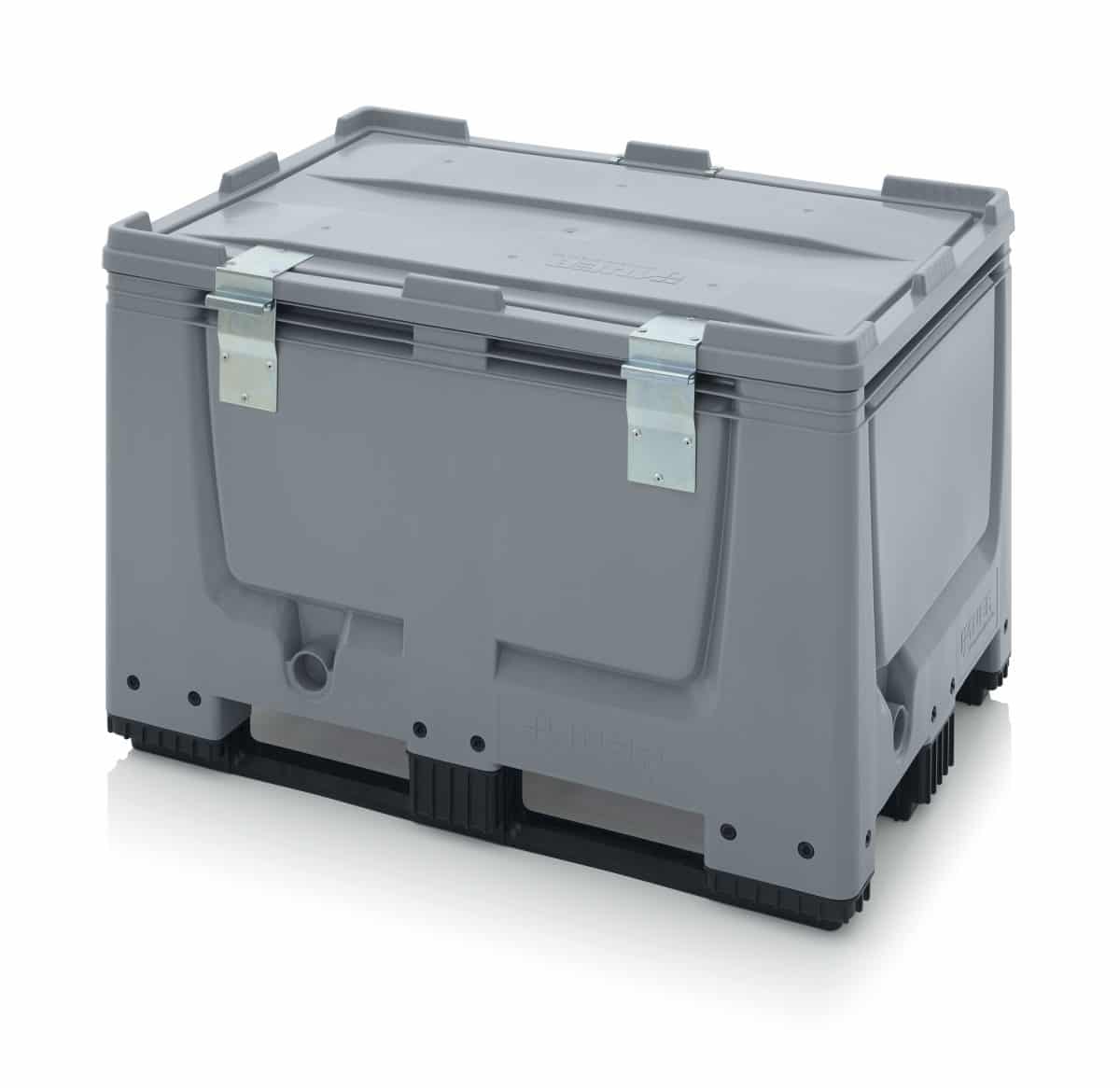 UN Godkänd pallcontainer i plast 1200x800x790 mm - Låsbar - Bild 2