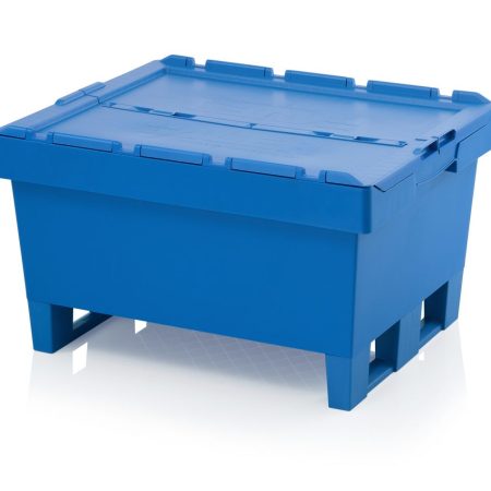 mbd_8632k_01 Pallbox i plast 800x600x440 mm - med gångjärnslock