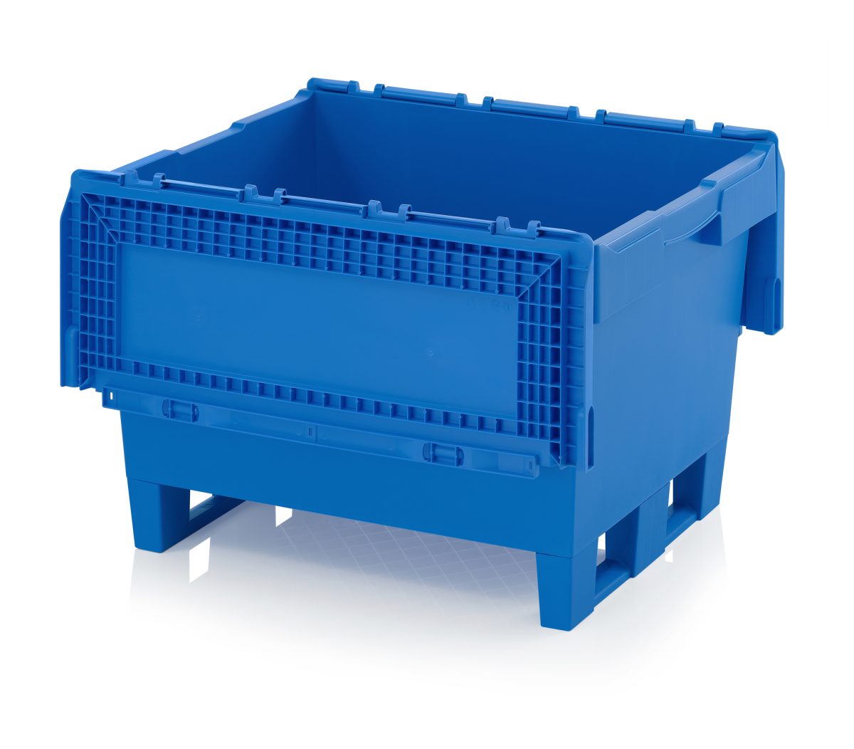 Pallbox i plast 800x600x540 mm - gångjärnslock - Bild 2