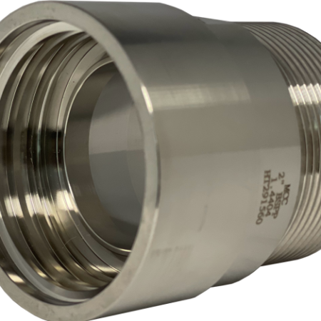 Rostfri ibc adapter 60×6 med utvändig gänga Rostfri IBC-adapter inv 60x6 - Utvändig gänga