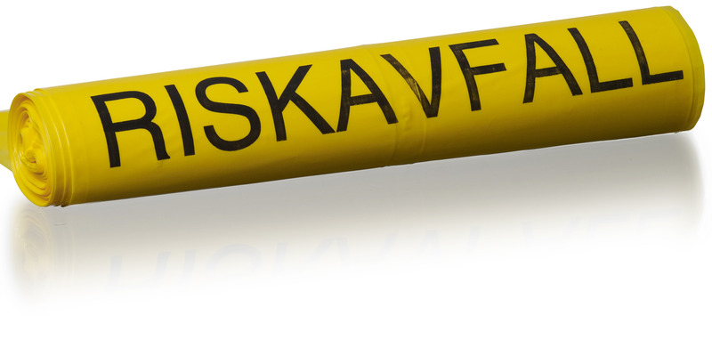 Riskavfallssäck 125 liter - Gul 400/350 X 1150 mm - Bild 2