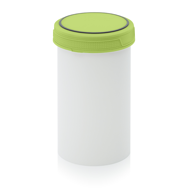Rund plastburk med skruvlock - 2 liter - Bild 4