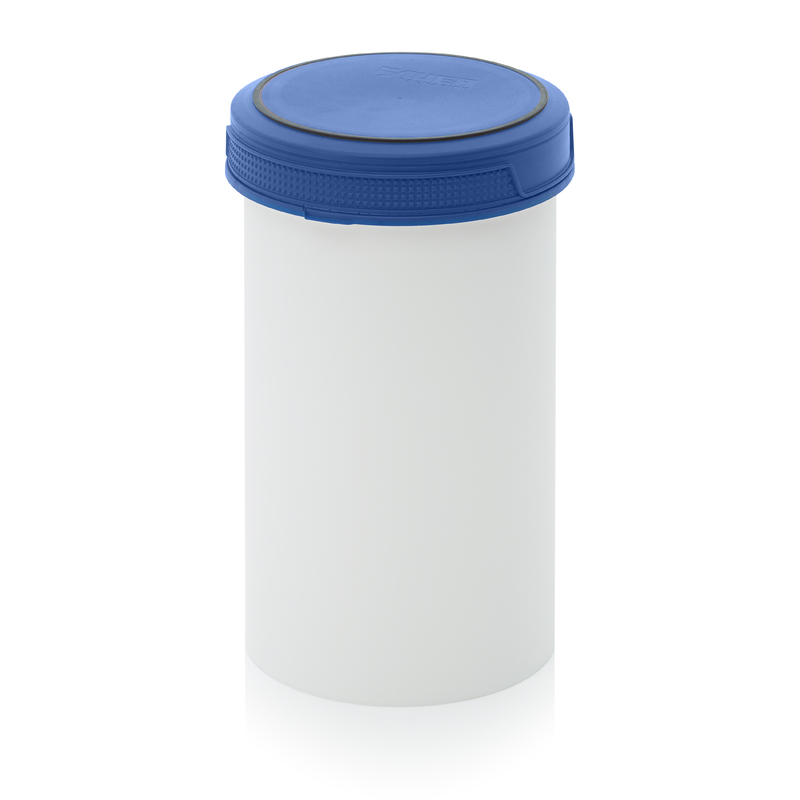 Rund plastburk med skruvlock - 2 liter - Bild 5