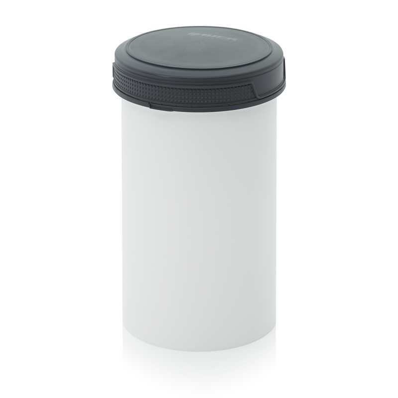 Rund plastburk med skruvlock - 2 liter - Bild 6
