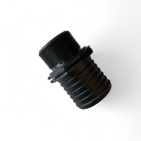 Slangnippel i plast - 2x63 mm utv. gänga