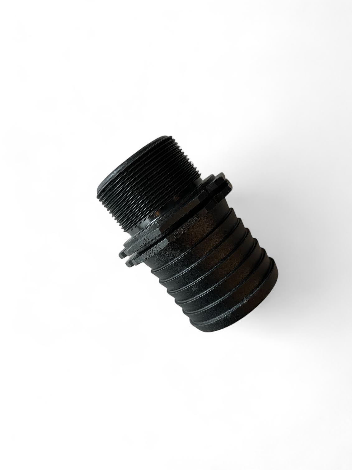 Slangnippel i plast - 2x63 mm utv. gänga